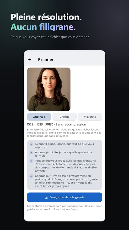 Pleine résolution. Aucun filigrane. Ce que vous voyez est le fichier que vous obtenez.